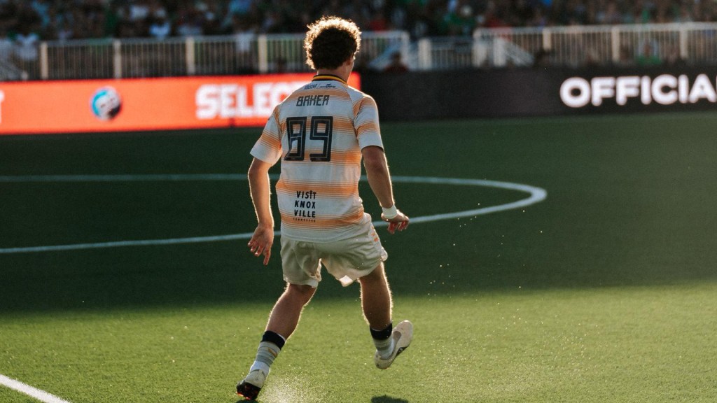 Teddy Baker's goal in the 81st minute sees One Knoxville SC earn a 2-1 victory over AC Boise on Saturday.